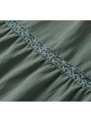 Classic Regular Fit Plain Spaghetti Strap Sleeveless Mini Slip Dress - Image 10