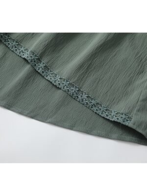 Classic Regular Fit Plain Spaghetti Strap Sleeveless Mini Slip Dress - Image 9