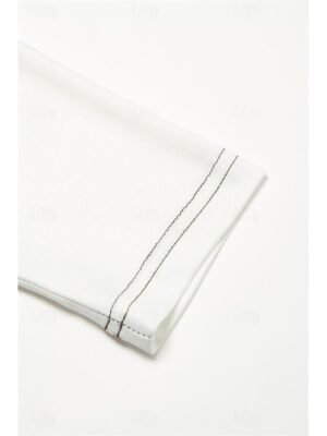 Cute Loose Heart V Neck Long Sleeve Tee - Image 8