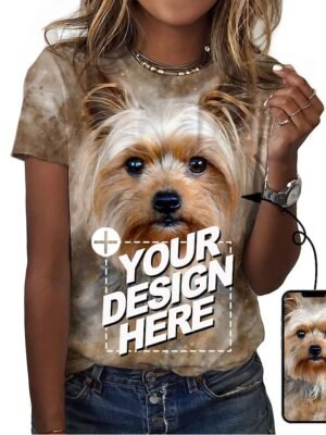 Daily Basic Loose Tie Dye Crew Neck Short Sleeve Summer T-Shirt - Image 2