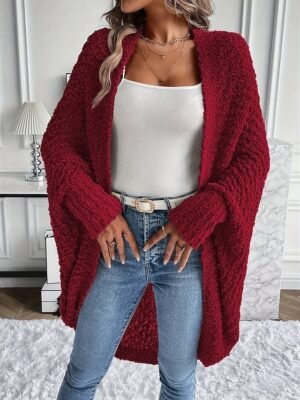 Daily Long Sleeve Cold Shoulder Long Shrug - Image 1