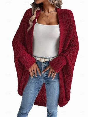Daily Long Sleeve Cold Shoulder Long Shrug - Image 2