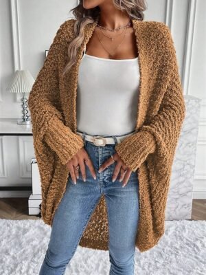 Daily Long Sleeve Cold Shoulder Long Shrug - Image 3
