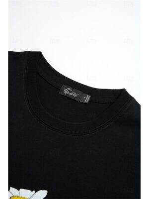 Daily Regular Daisy Print Round Neck Short Sleeve T-Shirt - Image 5