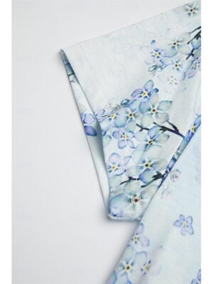 Daily Regular Floral Round Neck Short Sleeve Top - Image 13