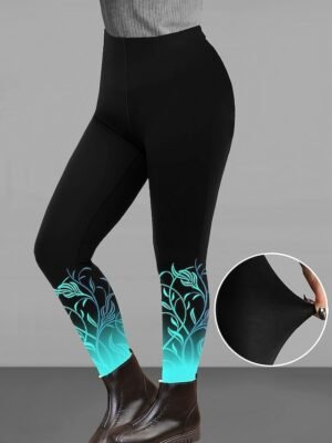 Designer Casual Gradient High Rise Ankle-Length Leggings - Image 1