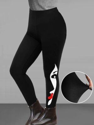 Designer Casual High Rise Gradient Elastic Waist Ankle-Length Leggings - Image 1