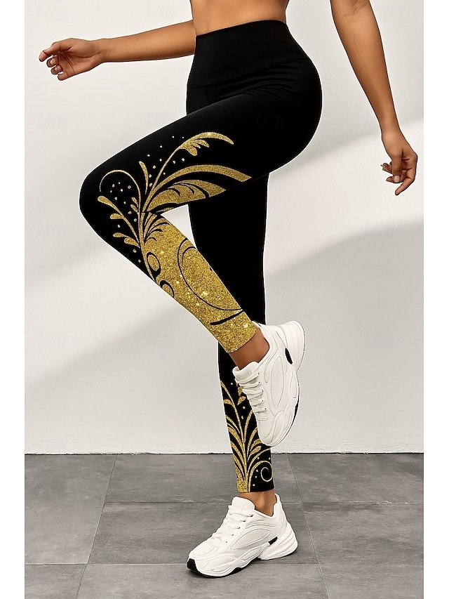 Designer Skinny High Waist Floral Ankle-Length Leggings - Image 7