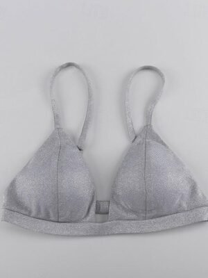 Disco Metallic Straight Leg Blazer Bra 3 PCS Party Suit - Image 9