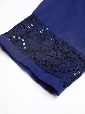 Elegant Casual Plain Crew Neck 3/4 Sleeve Midi Dress - Image 6