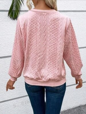 Elegant Casual Plain Hooded Long Sleeve Hoodie - Image 11