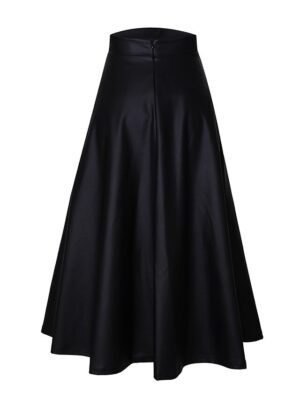 Elegant Casual Ruched High Waist Midi Skirt - Image 4