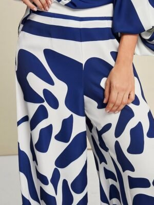 Elegant Casual Satin Wide Leg Pants - Image 4