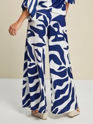 Elegant Casual Satin Wide Leg Pants - Image 5