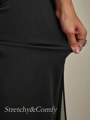 Elegant Classic Wide Leg Full Length Trousers - Image 6