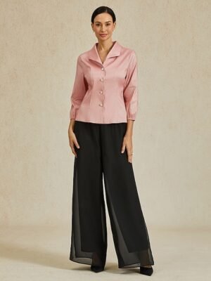 Elegant Classic Wide Leg Full Length Trousers - Image 9