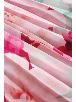 Elegant Flowy Floral Halter Neck Sleeveless Maxi Dress - Image 15