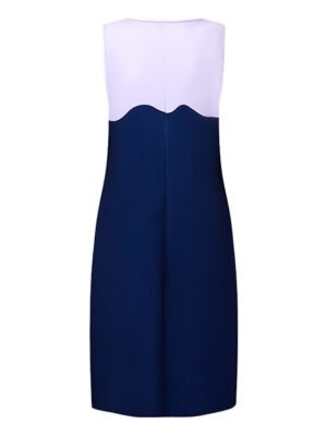 Elegant Formal Floral Crew Neck 3/4 Sleeve Knee Length Dress Set - Image 7