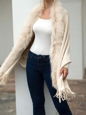 Elegant Formal Long Sleeve Solid Open Front Tassel Cardigan - Image 4