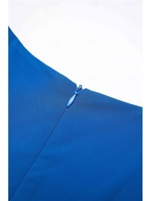 Elegant Formal Wrap Ruched V Neck Ruffle Sleeve Midi Dress - Image 17