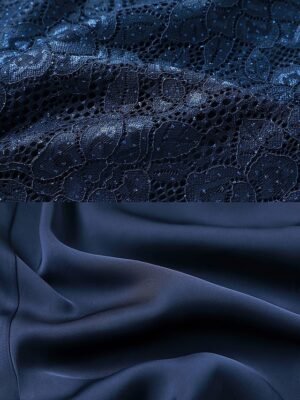 Elegant Loose Fit Lace Open Front Collarless 3/4 Sleeve Jacket - Image 5
