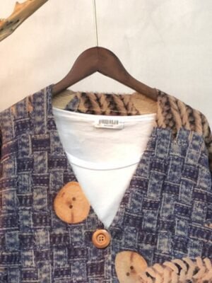 Elegant Loose Floral V Neck Long Sleeve Regular Cardigan - Image 2