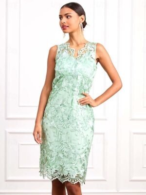 Elegant Loose Plain Crew Neck 3/4 Sleeve Midi Dress Set - Image 20