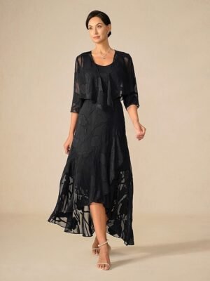 Elegant Maxi Floral U Neck Sleeveless Ruffle Dress - Image 13
