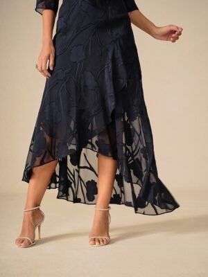 Elegant Maxi Floral U Neck Sleeveless Ruffle Dress - Image 6