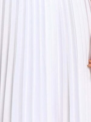 Elegant Maxi High Waist Solid Pleated Asymmetric Skirt - Image 31