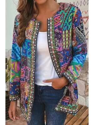 Elegant Regular Fit Floral Long Sleeve Blazer - Image 8