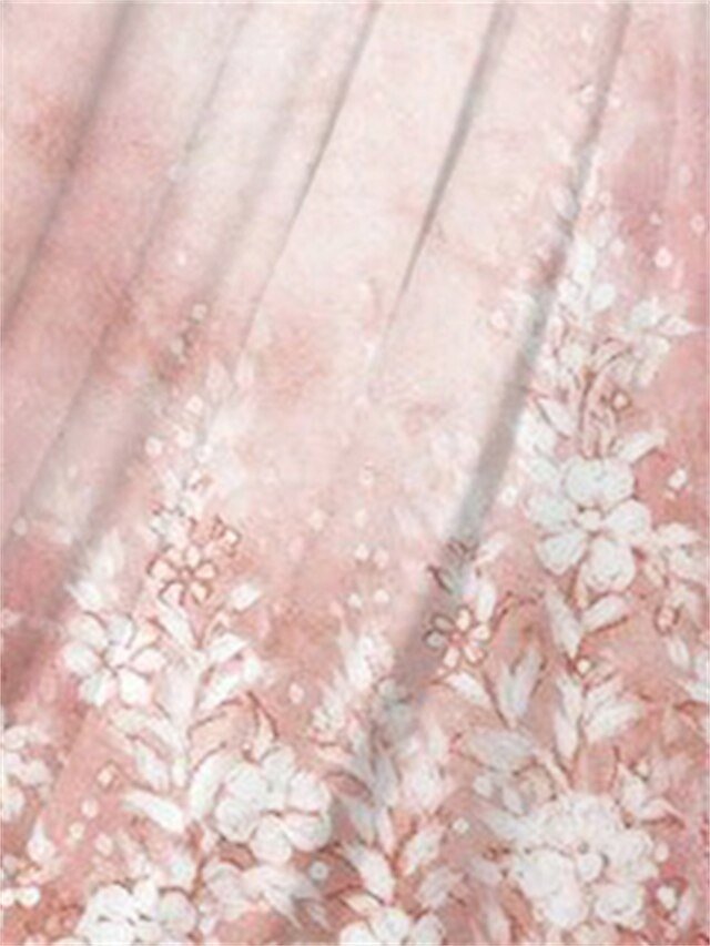 Elegant Regular Fit Floral V Neck Long Sleeve Maxi Chiffon Dress - Image 13