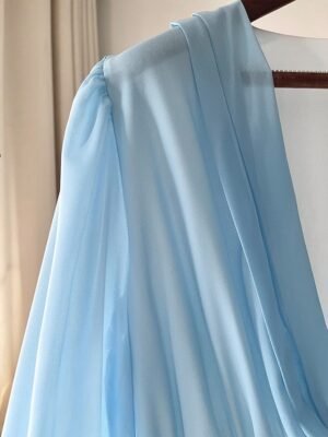 Elegant Regular Fit Floral V Neck Long Sleeve Maxi Dress - Image 6