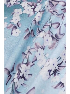 Elegant Regular Fit Floral V Neck Long Sleeve Two Piece Shirt and Wide Leg Trousers Set - Image 9