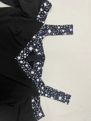 Elegant Regular Fit Geometric V Neck Short Sleeve Wide Leg Jumpsuit - Image 4
