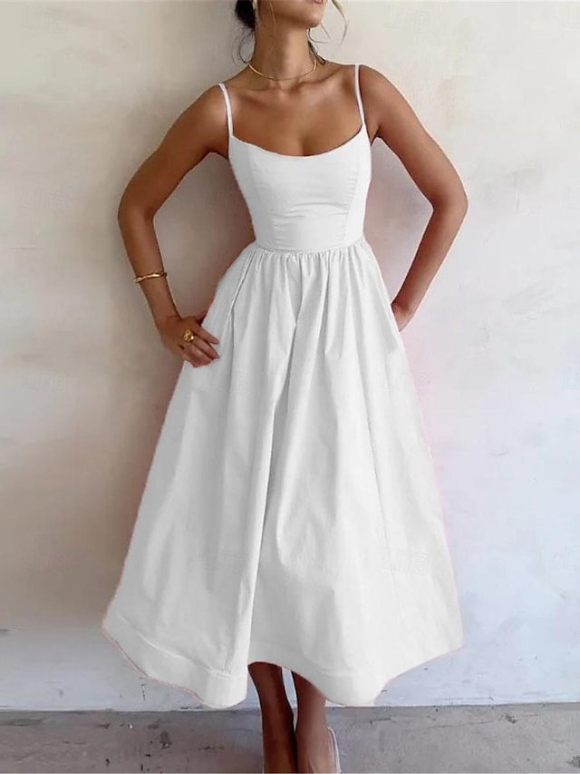 Elegant Regular Fit Sleeveless Strap Maxi Dress - Image 1