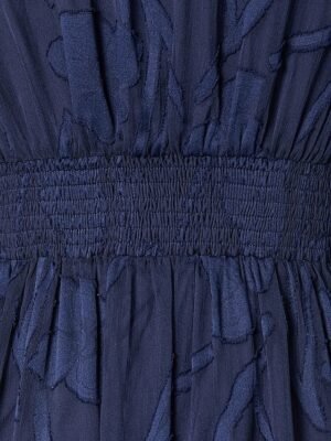 Elegant Regular Fit Solid V Neck Flutter Sleeve Maxi Dress - Image 12