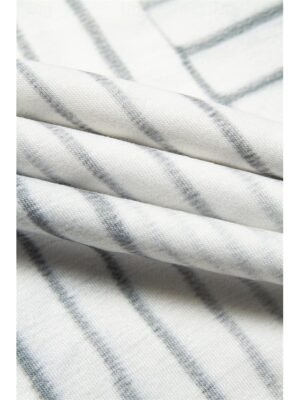 Elegant Regular Fit Stripe Gingham V Neck Half Sleeve Mini Dress - Image 4