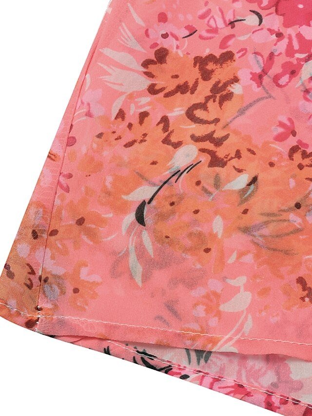 Elegant Regular Floral Deep V Long Sleeve Maxi Dress - Image 11