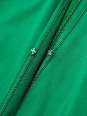 Elegant Ruched Halter Neck Sleeveless Midi Dress - Image 25
