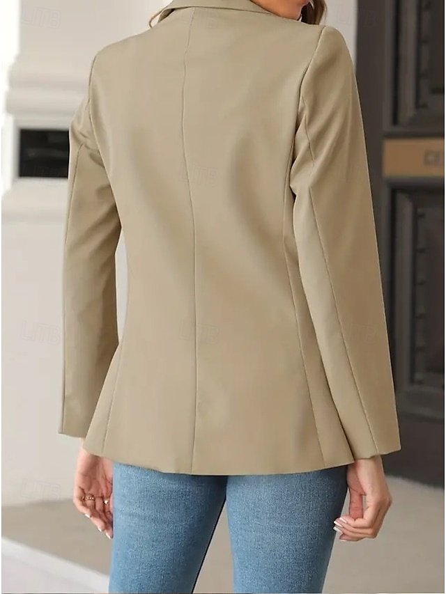 Elegant Solid Long Sleeve V Neck Light Brown Shrug - Image 2