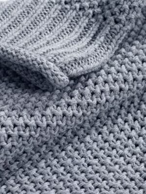 Elegant Textured Turtleneck Long Sleeve Sweater - Image 5