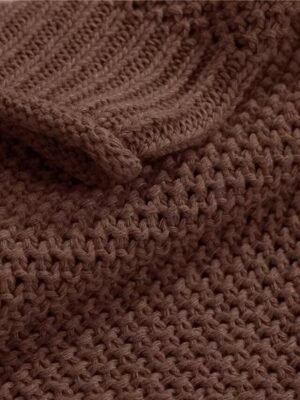 Elegant Textured Turtleneck Long Sleeve Sweater - Image 7