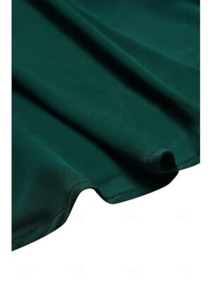 Elegant Twisted Plain V Neck Flared 3/4 Sleeve Summer Maxi Dress - Image 17