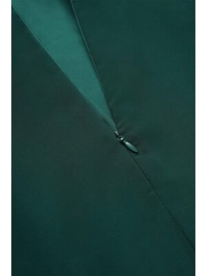 Elegant Twisted Plain V Neck Flared 3/4 Sleeve Summer Maxi Dress - Image 18