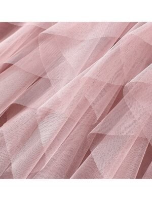 Elegant Vintage Pleated Tulle Midi Skirt - Image 11