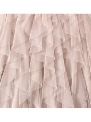 Elegant Vintage Pleated Tulle Midi Skirt - Image 13