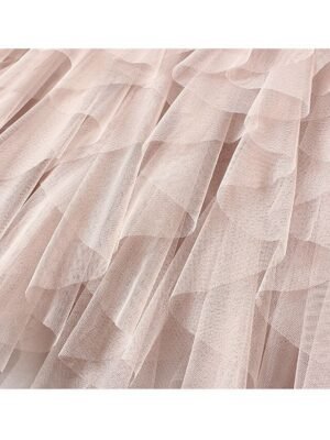 Elegant Vintage Pleated Tulle Midi Skirt - Image 14