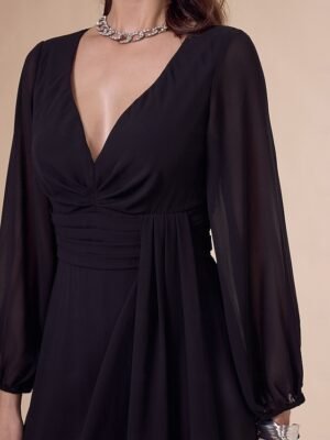 Elite Asymmetrical Deep V Wide-legged Jumpsuit - Image 3