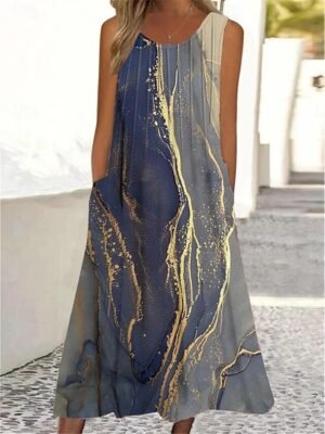 Ethnic Regular Fit Floral Halter Neck Sleeveless Mini Dress - Image 7
